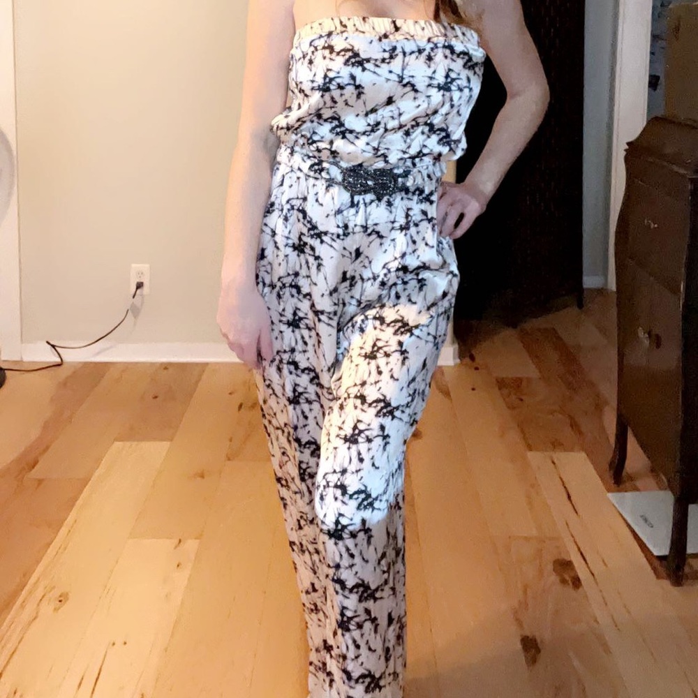 Phoebe couture silk pattern jumpsuit